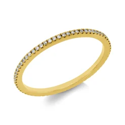 Memoire Ring aus 750 Gold Gelbgold 66 Brillanten 0,13ct TW-SI B:1,2mm