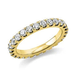 Memoire Ring aus 585 Gold Gelbgold 26 Brillanten 1,46ct TW-SI B:2,8mm
