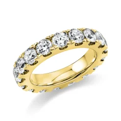 Memoire Ring aus 750 Gold Gelbgold 16 Brillanten 3,73ct TW-SI B:4,2mm