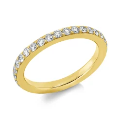 Memoire Ring aus 750 Gold Gelbgold 34 Brillanten 1ct TW-SI B:2,7mm