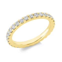 Memoire Ring aus 585 Gold Gelbgold 28 Brillanten 0,91ct TW-SI B:2,6mm