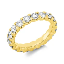 Memoire Ring aus 750 Gold Gelbgold 19 Brillanten 3,02ct TW-SI B:3,4mm