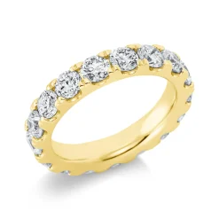 Memoire Ring aus 750 Gold Gelbgold 16 Brillanten 3,74ct TW-SI B:4,3mm