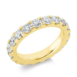 Memoire Ring aus 585 Gold Gelbgold 17 Brillanten 2,95ct TW-SI B:4mm