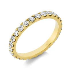 Memoire Ring aus 750 Gold Gelbgold 27 Brillanten 1,11ct W-SI B:2,3mm