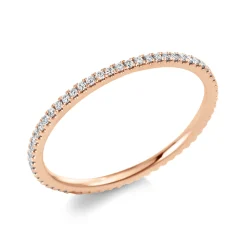 Memoire Ring aus 585 Gold Rotgold 54 Brillanten 0,21ct TW-SI B:1,2mm