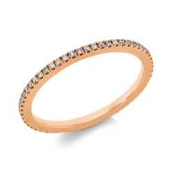 Memoire Ring aus 750 Gold Rotgold 58 Diamanten 0,15ct I-SI B:1,3mm