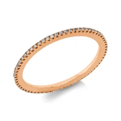 Memoire Ring aus 750 Gold Rotgold 66 Diamanten 0,14ct TW-SI B:1mm