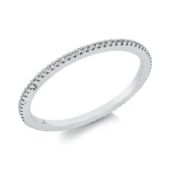 Memoire Ring aus 750 Gold Weißgold 70 Brillanten 0,13ct TW-SI B:1,3mm