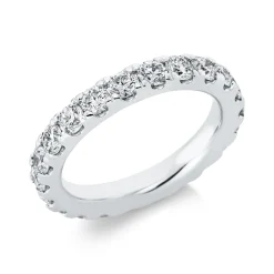 Memoire Ring aus 585 Gold Weißgold 20 Brillanten 2,27ct TW-SI B:3,5mm