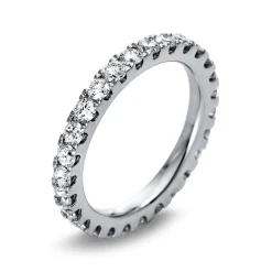 Memoire Ring aus 585 Gold Weißgold 25 Brillanten 1,4ct TW-SI B:2,7mm