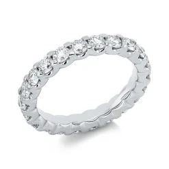 Memoire Ring aus 750 Gold Weißgold 22 Brillanten 2,12ct TW-SI B:3,3mm