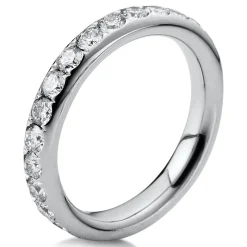 Memoire Ring aus 750 Gold Weißgold 32 Brillanten 1,02ct TW-SI B:2,9mm