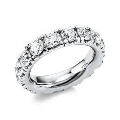 Memoire Ring aus 750 Gold Weißgold 16 Brillanten 5,18ct TW-SI B:5,2mm