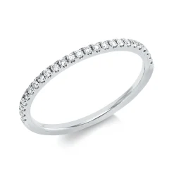 Memoire Ring aus 750 Gold Weißgold 25 Brillanten 0,15ct TW-SI B:1,4mm