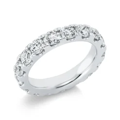 Memoire Ring aus 585 Gold Weißgold 16 Brillanten 3,75ct TW-SI B:4,3mm