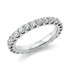 Memoire Ring aus 585 Gold Weißgold 26 Brillanten 1,47ct TW-SI B:2,8mm