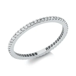 Memoire Ring aus 750 Gold Weißgold 55 Brillanten 0,32ct W-SI B:1,4mm