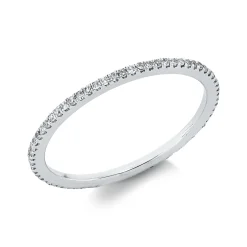 Memoire Ring aus 750 Gold Weißgold 68 Diamanten 0,21ct TW-SI B:1mm