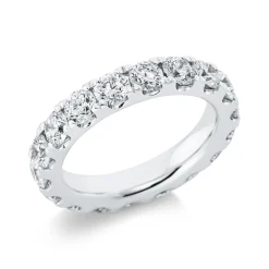 Memoire Ring aus 950 Platin 16 Brillanten 3,02ct TW-SI B:4,3mm