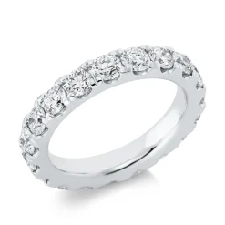 Memoire Ring aus 950 Platin 17 Brillanten 2,95ct TW-SI B:4mm