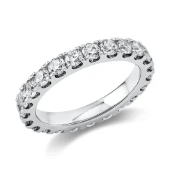 Memoire Ring aus 950 Platin 22 Brillanten 1,88ct TW-SI B:3mm
