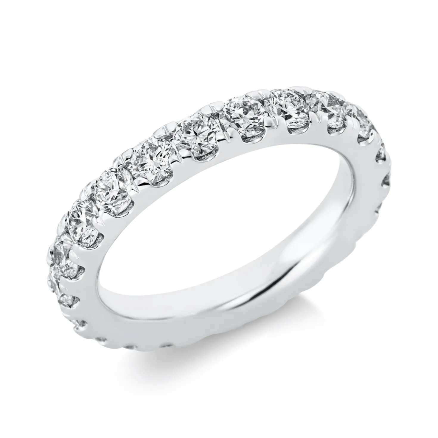 Memoire Ring aus 950 Platin 20 Brillanten 2,36ct TW-SI B:3,5mm