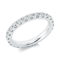Memoire Ring aus 950 Platin 23 Brillanten 1,58ct TW-SI B:3mm