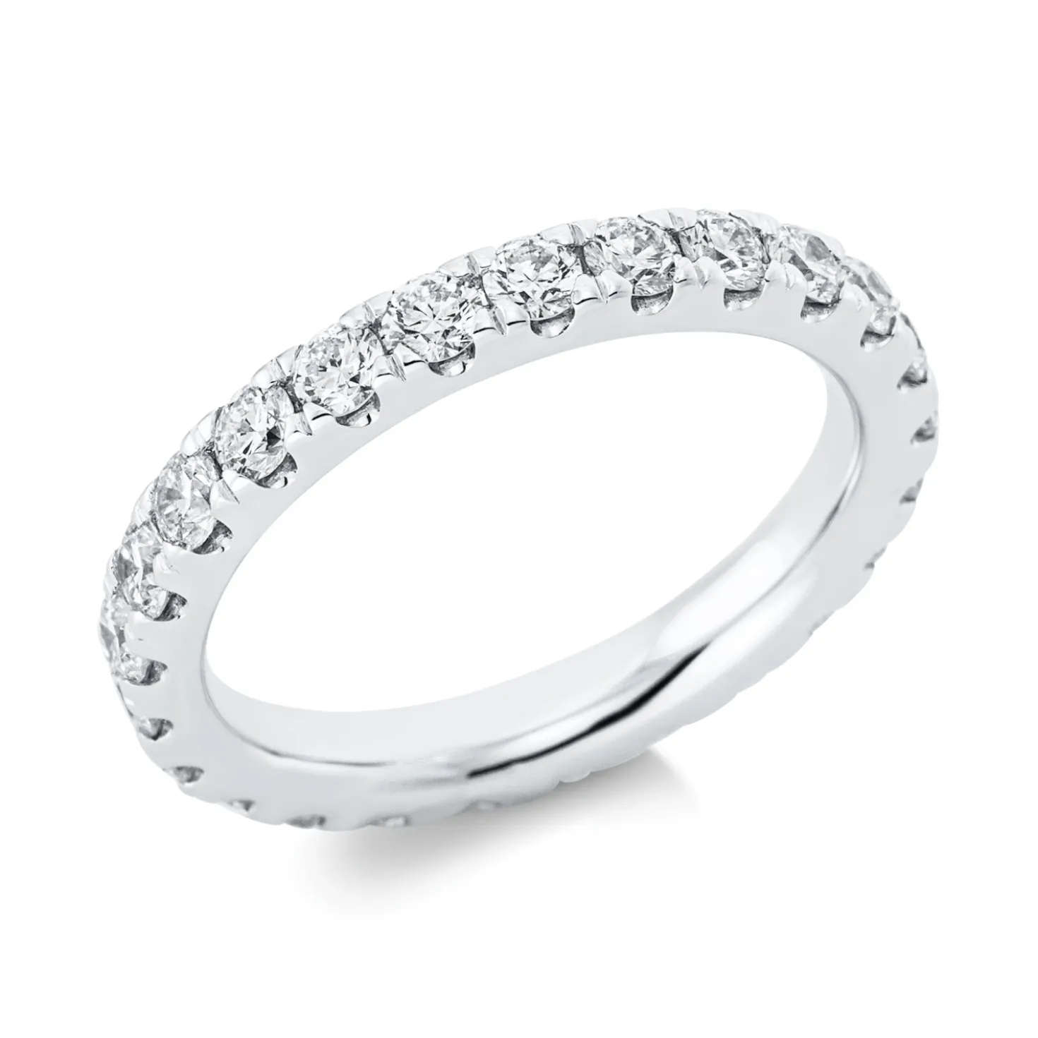 Memoire Ring aus 950 Platin 23 Brillanten 1,58ct TW-SI B:3mm