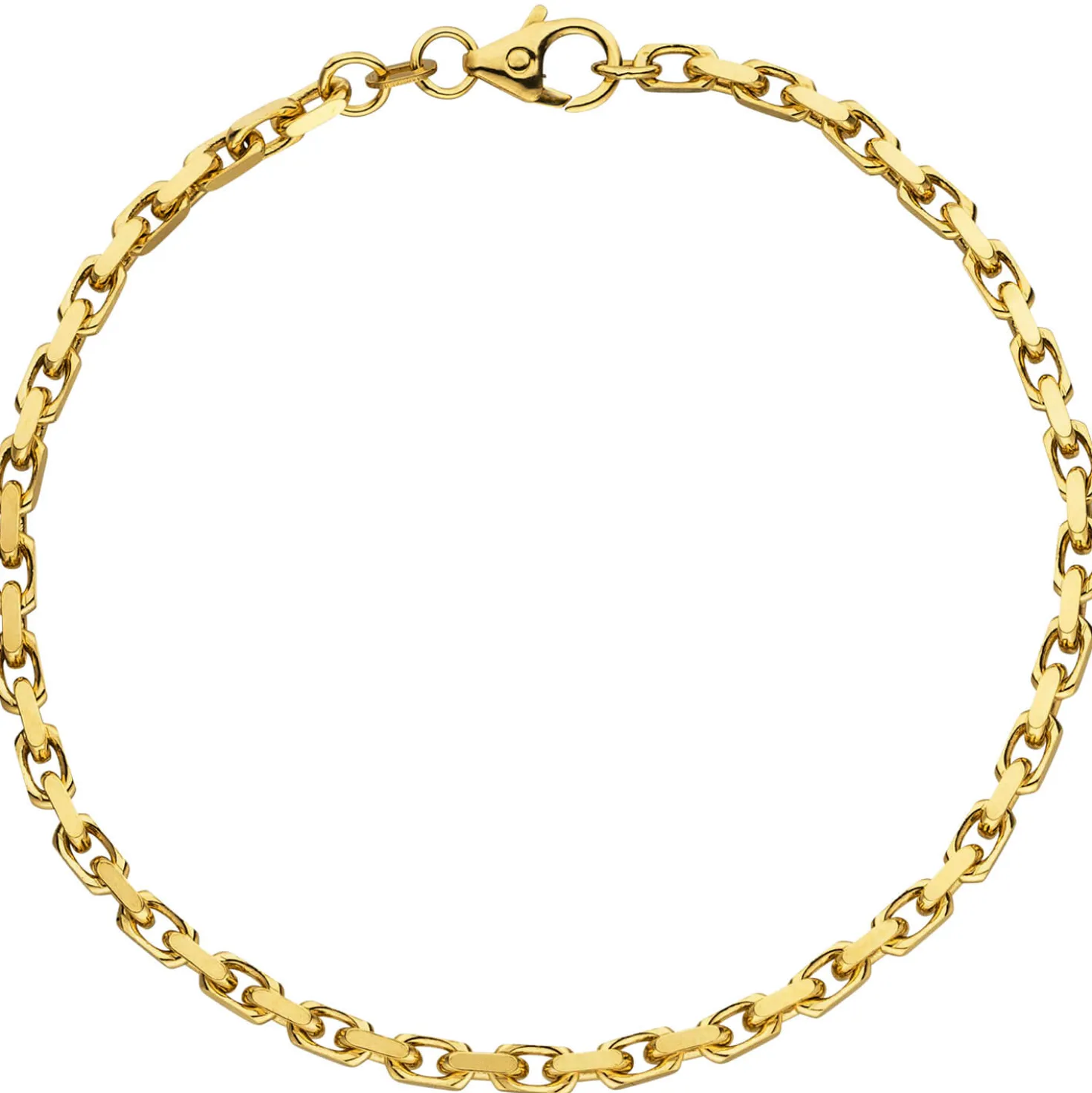 3mm Ankerarmband Armband Armschmuck aus 333 Gold Gelbgold diamantiert 21cm