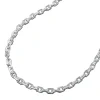 2mm Ankerkette Collier Halskette aus 925 Silber, diamantiert, 50cm