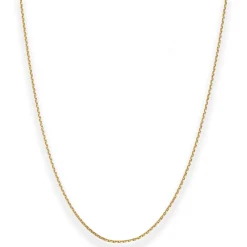 1,3mm Ankerkette diamantiert Collier aus 585 Gold Gelbgold 38cm mit Zwischenöse