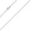 1mm Ankerkette diamantiert Collier aus 375 Gold Weißgold 50cm mit Zwischenöse