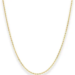 1,3mm Ankerkette diamantiert Collier Halskette aus 585 Gold Gelbgold 42cm
