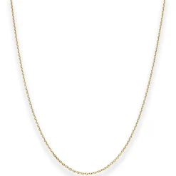 1,3mm Ankerkette diamantiert Collier Halskette aus 375 Gold Gelbgold 38cm