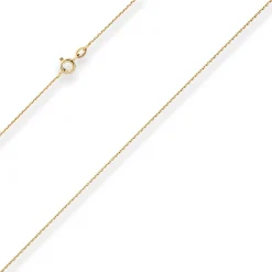 1,2mm Ankerkette diamantiert Collier Halskette aus 375 Gold Gelbgold 38cm