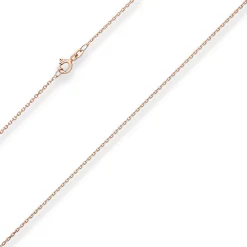 1,3mm Ankerkette diamantiert Collier Halskette aus 585 Gold Rotgold 45cm