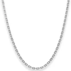 2,5mm Ankerkette diamantiert Collier Halskette aus 925 Silber rhodiniert 60cm