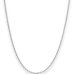 1,9mm Ankerkette diamantiert Collier Halskette aus 925 Silber rhodiniert 50cm