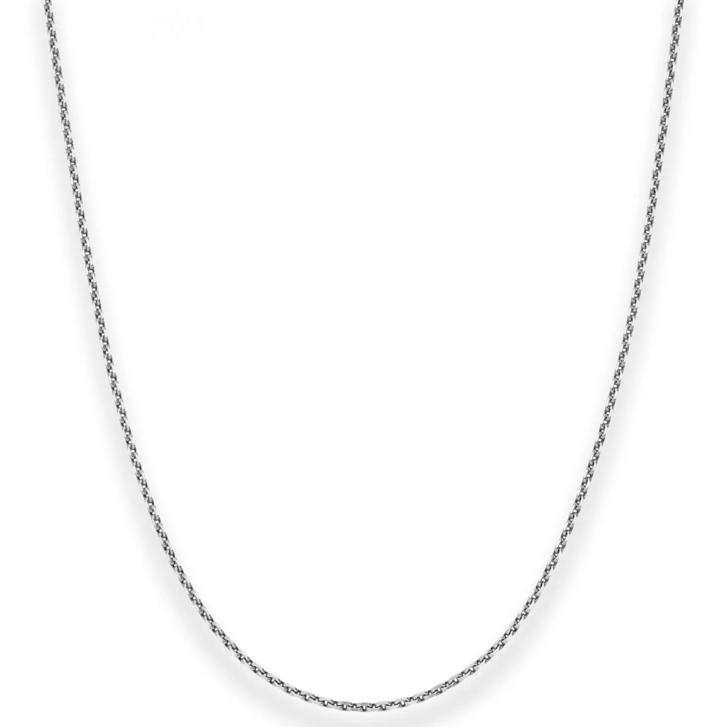 1,7mm Ankerkette diamantiert Collier Halskette aus 925 Silber rhodiniert 55cm