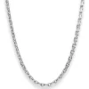 4mm Ankerkette diamantiert Collier Halskette aus 925 Silber rhodiniert 55cm