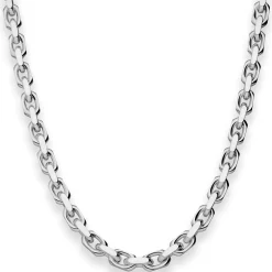 5,3mm Ankerkette diamantiert Collier Halskette aus 925 Silber rhodiniert 60cm