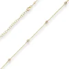 1,2mm Ankerkette diamantiert Collier mit Zirkonia Halskette 375 Gold Gelbgold 38cm