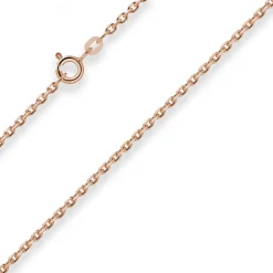 1,9mm Ankerkette diamantiert Kette Collier Halskette aus 585 Gold Rotgold 45cm