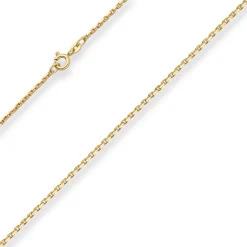 1,6mm Ankerkette diamantiert Kette Collier Halskette aus 585 Gold Gelbgold 50cm