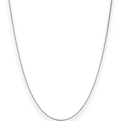 1,3mm Ankerkette diamantiert Kette Collier Halskette aus 750 Gold Weißgold 45cm