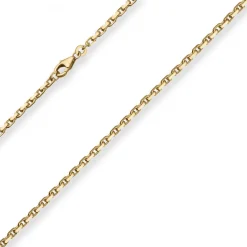 2,5mm Ankerkette diamantiert Kette Collier Halskette aus 585 Gold Gelbgold 70cm