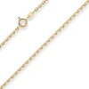 1,9mm Ankerkette diamantiert Kette Collier Halskette aus 585 Gold Gelbgold 50cm