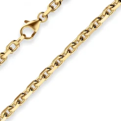 4mm Ankerkette diamantiert Kette Collier Halskette aus 333 Gold Gelbgold 60cm