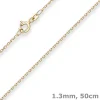 1,3mm Ankerkette diamantiert Kette Collier Halskette aus 333 Gold Gelbgold 50cm